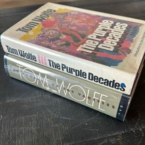 Tom Wolfe HC Books The Purple Decades 1st Ed. and The Bonfire of The vanities